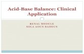 Acid-Base Balance Clinical Application