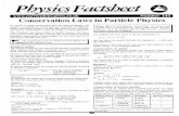 Conservation Laws in Particle Physics