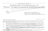 Indefinite Integration - Pure Trigometric Functions (B) - Questions