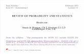 Weeks 2-3 L3-5 Review of Probability & Stats