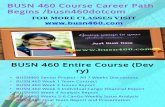 BUSN 460 Course Career Path Begins Busn460dotcom