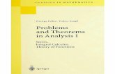 George Polya Gabor Szego D Aeppli C E Billigheimer Problems and Theorems in Analysis I 2004