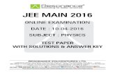 Jee Main 2016 Online CBT Solution PHYSICS 10-04-2016 v2