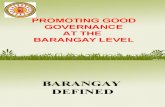 UBAS Promoting Good Governance at the Barangay Level - To Be Discussed by DILG Caloocan.