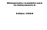 Olimpiada Republicana Informatica 2004