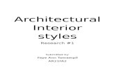 Architectural Interior Styles RESEARCH