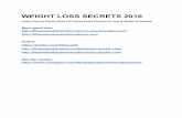 WEIGHT LOSS SECRETS 2016