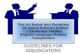 Guidelines for Debate Adjudicators
