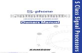 Samson S-phone Headphone amp Manual