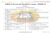 SBI Clerical Staff Exam, 2008-I