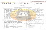 SBI Clerical Staff Exam, 2009-I