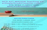 HCA 421 MASTER Teaching Effectively/hca421master.com