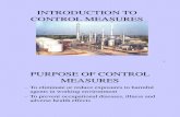 Introduction to Control Measures