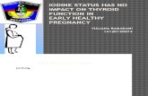 Iodine Status Has No Impact on Thyroid Function