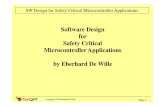 Software Design for Safety Critical Microcontroller Applications