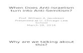 When Does Anti-Israelism Turn Into Anti-Semitism