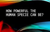 How Powerful the Human Specie Can Be