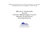 Motor Vehicle and Fleet Management Best Practice Guidlines
