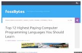 Top 12 Highest Paying Computer Programming Language