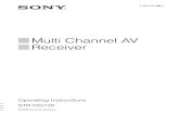 Sony Multi Channel AV Receiver Operating Instructions STR-DG720