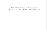 Panasonic FP7713 7715 Parts Manual