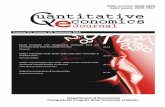 QUANTITATIVE ECONOMICS JOURNAL