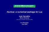 Numlua Anumerical Packagefo Lua