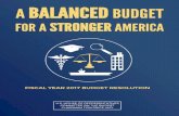House Budget Committee FY 2017 Budget Proposal