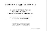 31-3481 GE - Dishwasher - Electronic Control Code Guide - Service Handbook