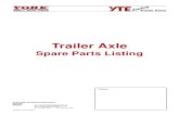 York Trailer Axle Spare Parts Listing