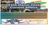 Current Affair 11 March 2016 for Competition Exams