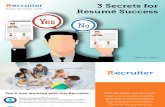 3 Secrets for Resume Success