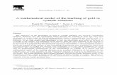15A Mathematical Model of the Leaching of Gold in Cyanide Solutions