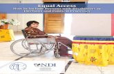 Equal Access How to Include Persons With Disabilities in Elections and Political Processes 2