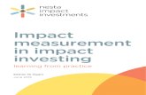 Impact Measurement in Impact Investing (1)