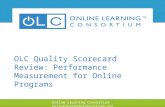 OLC Quality Scorecard Review: Performance Measurement for Online Programs (288878990)