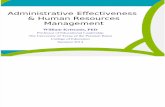 Administrative Effectiveness HR