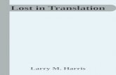 Larry M. Harris ---- Lost in Translation