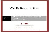 We Believe In God - Lesson 1 - Forum Transcript