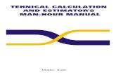 Technical Calculation and Estimator's Man-hour Manual - Erection of Process or Chemical Plants