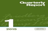 First Quarter 2015 - Quarterly Report