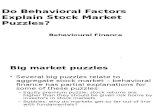Behavioural Factors and Stock Market Puzzle