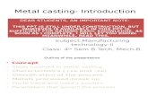 Lecture 1 Metal Casting Introduction