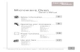 Microwave Oven gx223 Manual