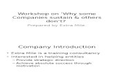 Workshop on Why Some Companies Sustain & Others Don't Part 1