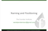 TOFI Feb 2, 2015 Naming & Positioning: Robertson