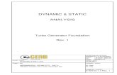 Dynamic and static analysis of turbogenerator foundation