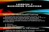 Business Purpose and Business Environment
