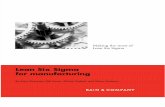 Lean Six Sigma for Manufacturing Industry - Bain & Company - 2008