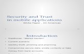 Security & trust in Mobile application